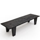 Table "Zanzibar" - Dimension : 165x51x38cm- Matter : bois massif recyclé- Finition : noir — The Hampton Home Shop