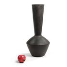 Vase hand made pure "Desert sand" - Dimension : D30xH62cm- Matter : Terre cuite- Finition : noir — The Hampton Home Shop