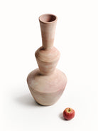 Vase hand made double "Desert sand" - Dimension : D25xH60cm- Matter : Terre cuite- Finition : naturel — The Hampton Home Shop
