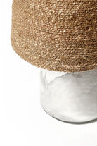 Lamp "Biblos" verre - Dimension : 35x27x34cm- Matter : Fibre et Verre- Finition : naturelle — The Hampton Home Shop