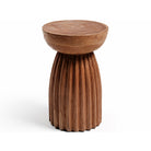Sidetable "Syrha" - Dimension : D30x45cm- Matter : racine de teck- Finition : naturel — The Hampton Home Shop