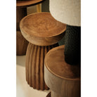 Sidetable "Syrha" - Dimension : D30x45cm- Matter : racine de teck- Finition : naturel — The Hampton Home Shop